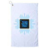 Zero Trust Cyber Security Hacking Programmer Developer Funny Gift Golf Towel