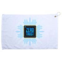 Zero Trust Cyber Security Hacking Programmer Developer Funny Gift Grommeted Golf Towel