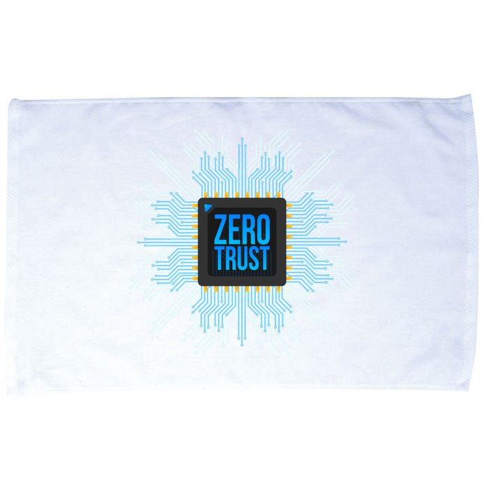 Zero Trust Cyber Security Hacking Programmer Developer Funny Gift Microfiber Hand Towel
