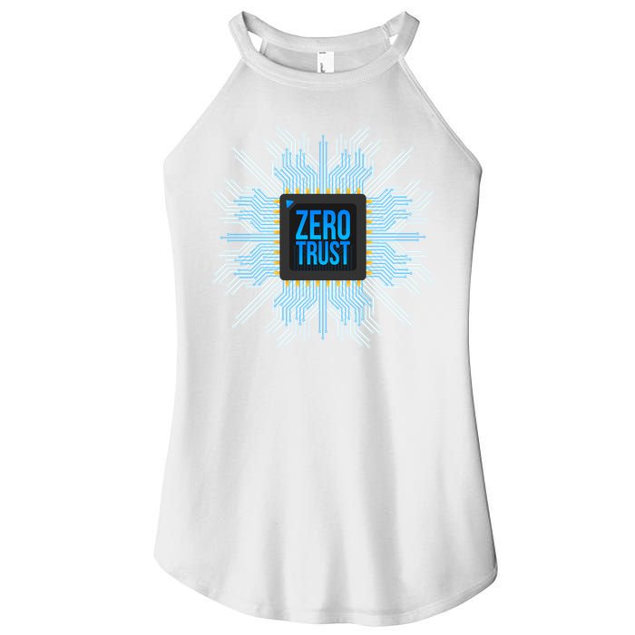 Zero Trust Cyber Security Hacking Programmer Developer Funny Gift Women's Perfect Tri Rocker Tank