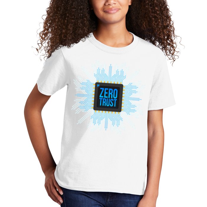 Zero Trust Cyber Security Hacking Programmer Developer Funny Gift Kids T-Shirt
