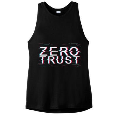 Zero Trust Developer It Cyber Security Hacking Programmer Gift Ladies PosiCharge Tri-Blend Wicking Tank