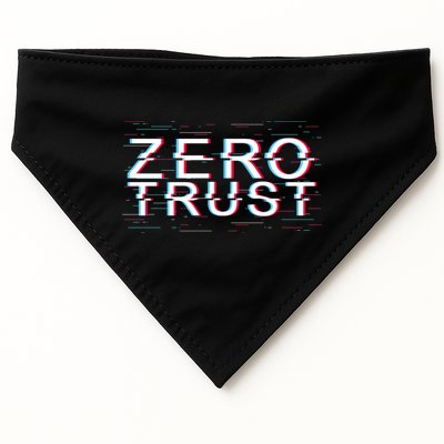 Zero Trust Developer It Cyber Security Hacking Programmer Gift USA-Made Doggie Bandana