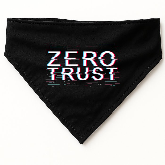 Zero Trust Developer It Cyber Security Hacking Programmer Gift USA-Made Doggie Bandana
