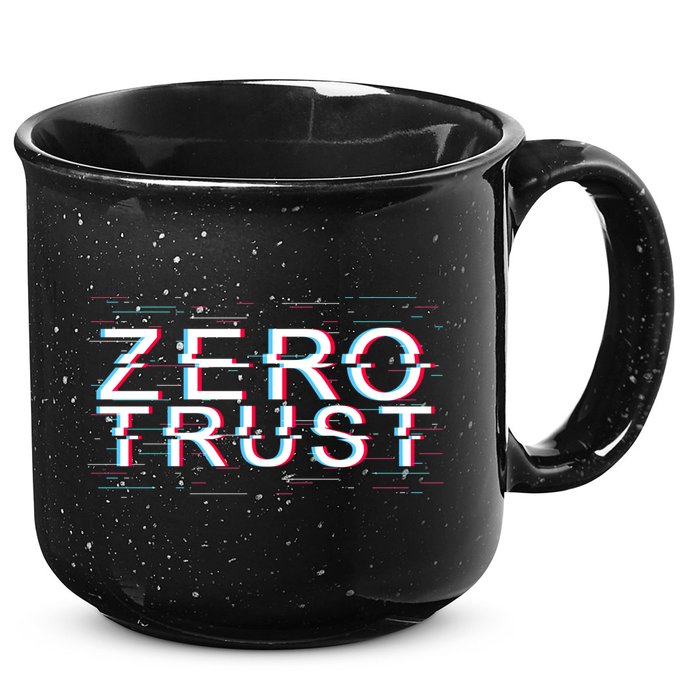 Zero Trust Developer It Cyber Security Hacking Programmer Gift 15oz Campfire Ceramic Mug