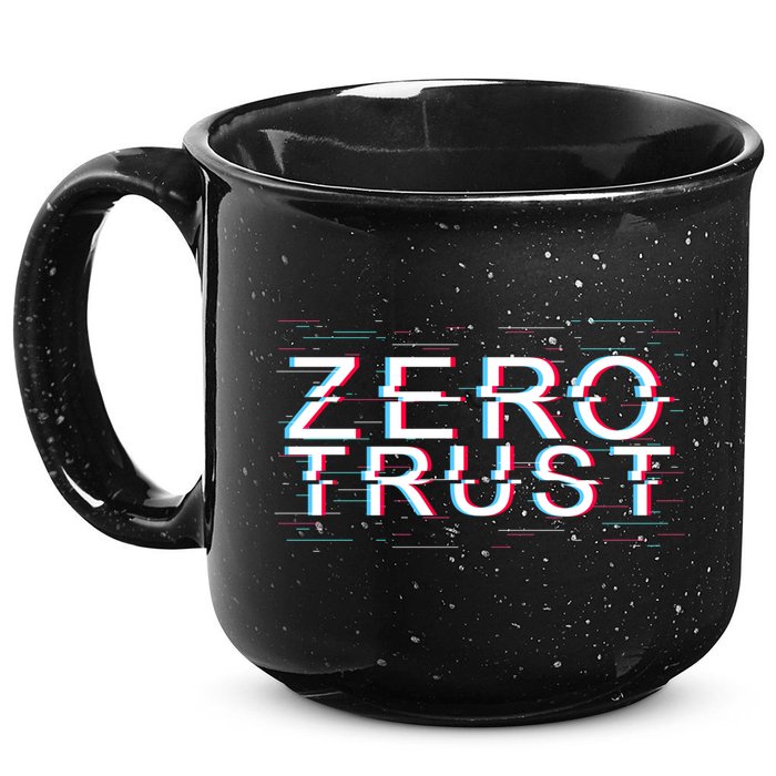 Zero Trust Developer It Cyber Security Hacking Programmer Gift 15oz Campfire Ceramic Mug
