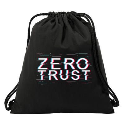 Zero Trust Developer It Cyber Security Hacking Programmer Gift Drawstring Bag