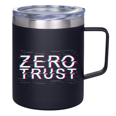 Zero Trust Developer It Cyber Security Hacking Programmer Gift 12oz Stainless Steel Coffee Mug