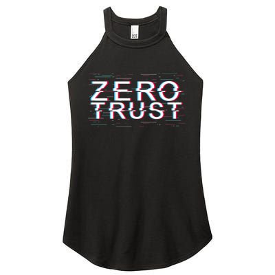 Zero Trust Developer It Cyber Security Hacking Programmer Gift Women's Perfect Tri Rocker Tank