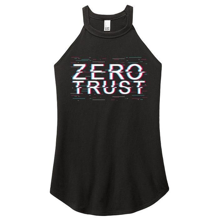 Zero Trust Developer It Cyber Security Hacking Programmer Gift Women's Perfect Tri Rocker Tank