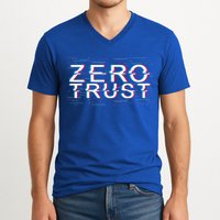 Zero Trust Developer It Cyber Security Hacking Programmer Gift V-Neck T-Shirt