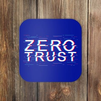 Zero Trust Developer It Cyber Security Hacking Programmer Gift Coaster