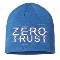 Zero Trust Developer It Cyber Security Hacking Programmer Gift Sustainable Beanie