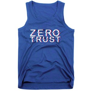 Zero Trust Developer It Cyber Security Hacking Programmer Gift Tank Top