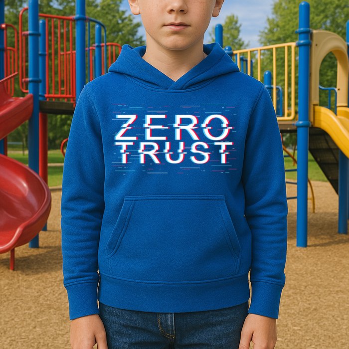 Zero Trust Developer It Cyber Security Hacking Programmer Gift Kids Hoodie