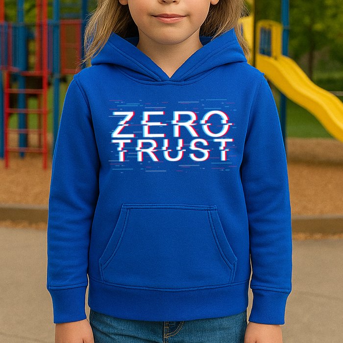 Zero Trust Developer It Cyber Security Hacking Programmer Gift Kids Hoodie