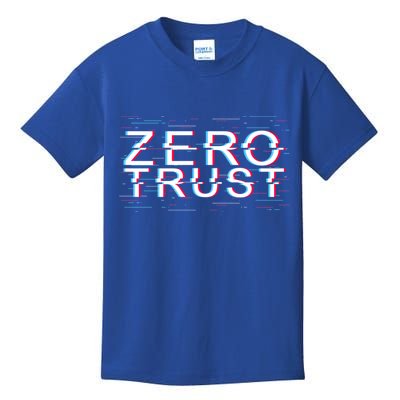 Zero Trust Developer It Cyber Security Hacking Programmer Gift Kids T-Shirt