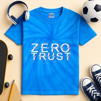 Zero Trust Developer It Cyber Security Hacking Programmer Gift Kids Tie-Dye T-Shirt