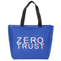 Zero Trust Developer It Cyber Security Hacking Programmer Gift Zip Tote Bag