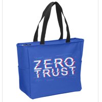 Zero Trust Developer It Cyber Security Hacking Programmer Gift Zip Tote Bag