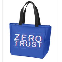Zero Trust Developer It Cyber Security Hacking Programmer Gift Zip Tote Bag