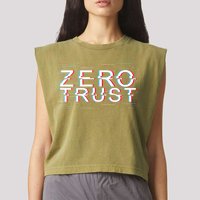 Zero Trust Developer It Cyber Security Hacking Programmer Gift Garment-Dyed Women's Muscle Tee