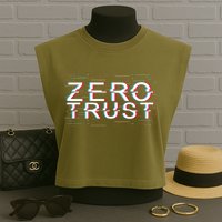 Zero Trust Developer It Cyber Security Hacking Programmer Gift Garment-Dyed Women's Muscle Tee