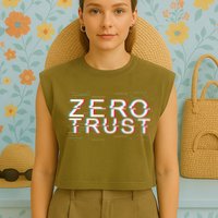 Zero Trust Developer It Cyber Security Hacking Programmer Gift Garment-Dyed Women's Muscle Tee