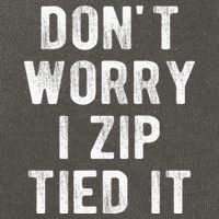 Zip Tie DonT Worry I Zip Tied It Funny Car Guy Cotton Canvas Backpack