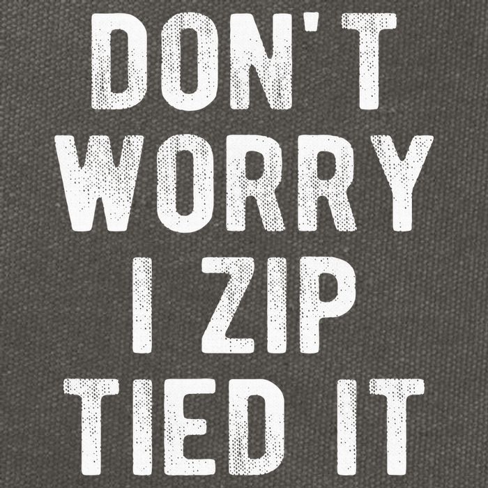 Zip Tie DonT Worry I Zip Tied It Funny Car Guy Cotton Canvas Backpack