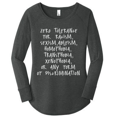 Zero Tolerance For Racism Sexism Ableism Homophobia Women's Perfect Tri Tunic Long Sleeve Shirt