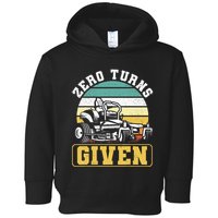 Zero Turns Given Zero Turn Lawn Mower And Mowing Toddler Hoodie