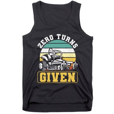 Zero Turns Given Zero Turn Lawn Mower And Mowing Tank Top