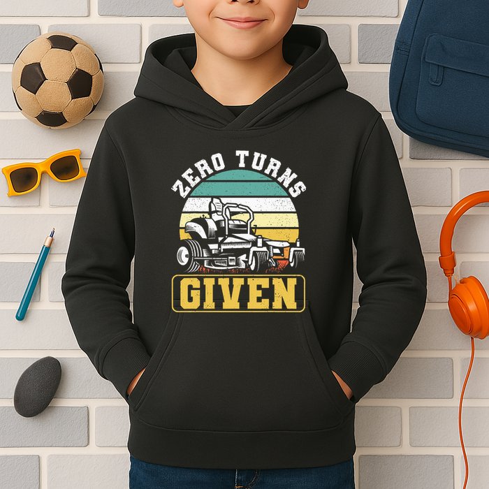 Zero Turns Given Zero Turn Lawn Mower And Mowing Kids Hoodie