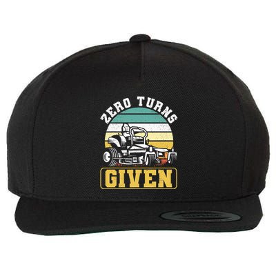 Zero Turns Given Zero Turn Lawn Mower And Mowing Wool Snapback Cap
