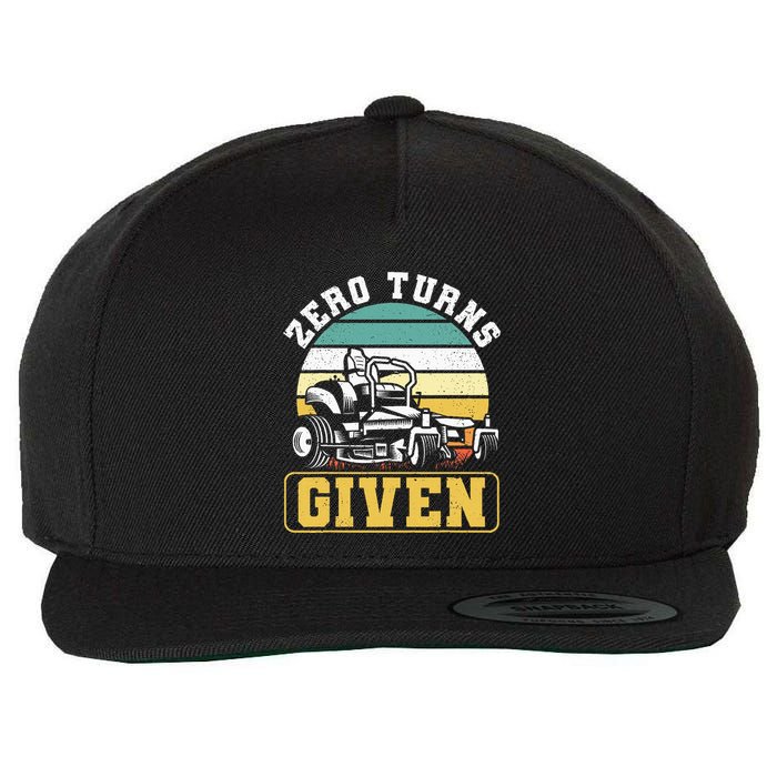 Zero Turns Given Zero Turn Lawn Mower And Mowing Wool Snapback Cap