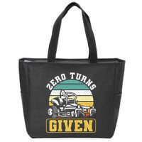 Zero Turns Given Zero Turn Lawn Mower And Mowing Zip Tote Bag