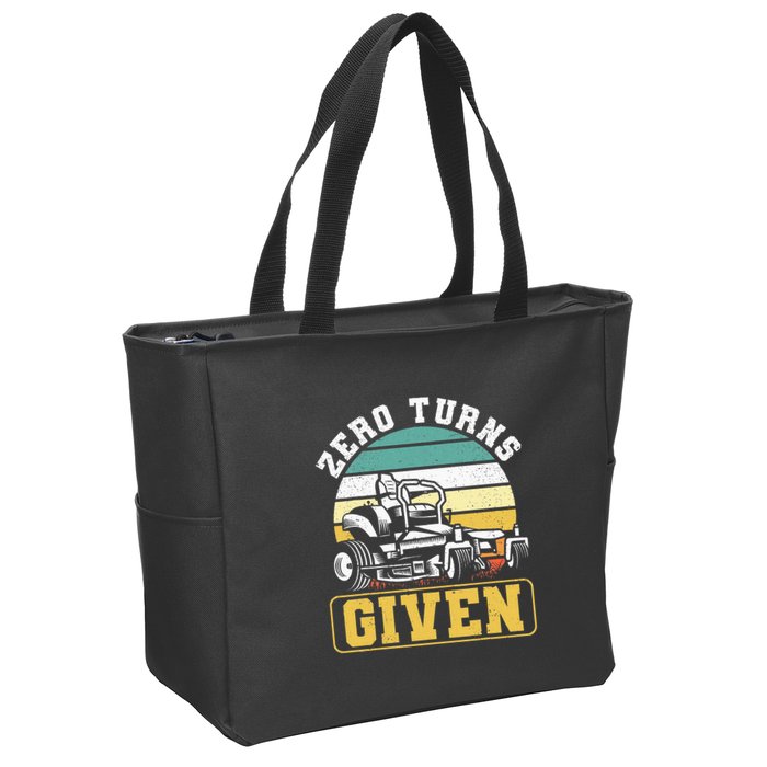 Zero Turns Given Zero Turn Lawn Mower And Mowing Zip Tote Bag