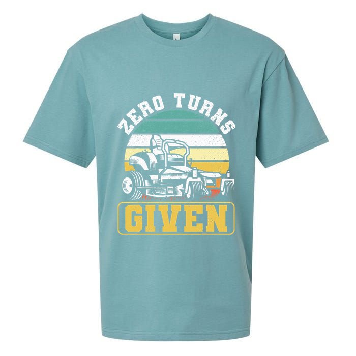 Zero Turns Given Zero Turn Lawn Mower And Mowing Sueded Cloud Jersey T-Shirt