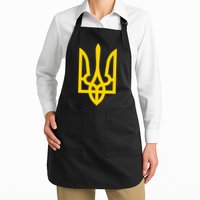 Zelensky Tryzub Green Long Sleeve Military Ukraine Zelenskyy Apron
