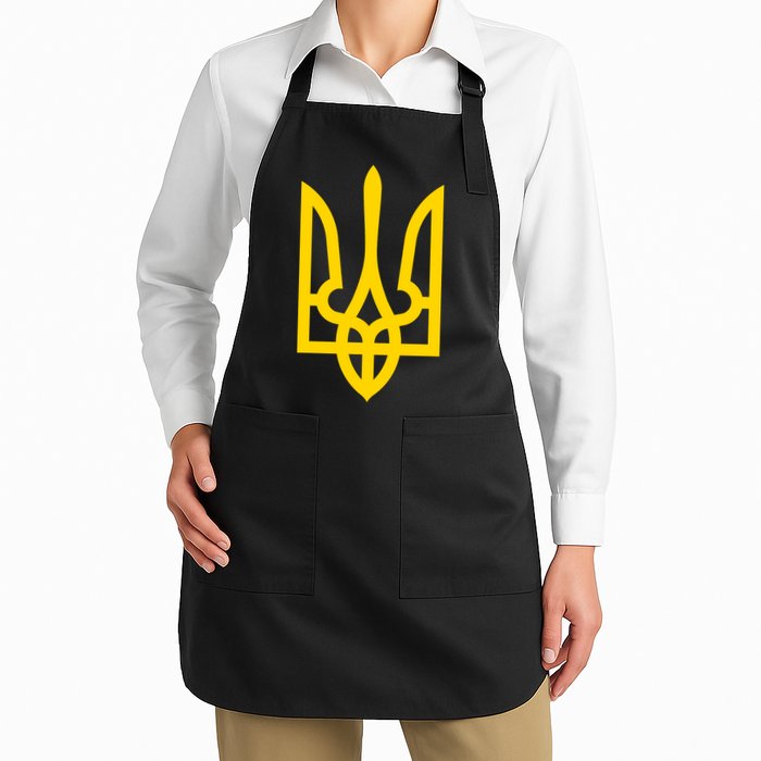 Zelensky Tryzub Green Long Sleeve Military Ukraine Zelenskyy Apron