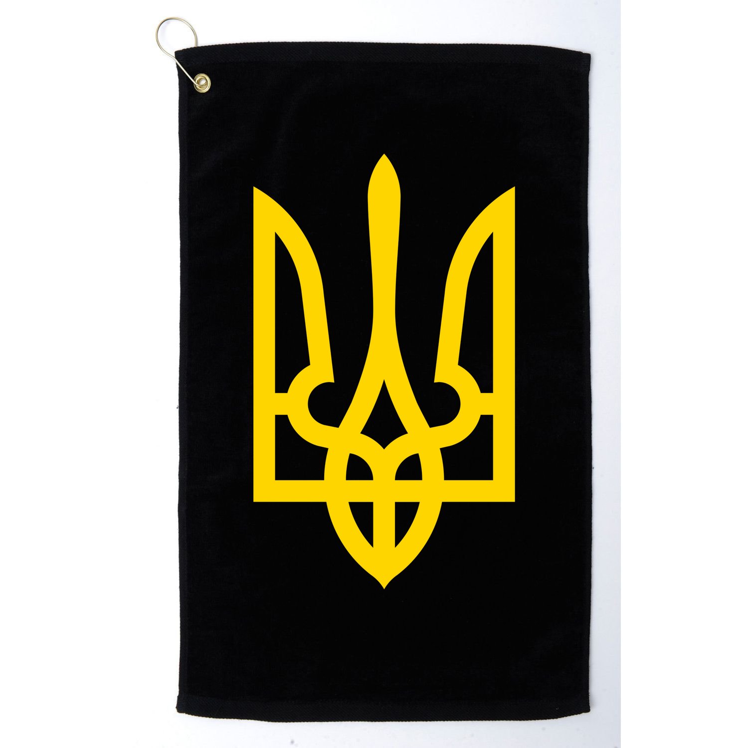 Zelensky Tryzub Green Long Sleeve Military Ukraine Zelenskyy Golf Towel