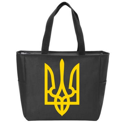 Zelensky Tryzub Green Long Sleeve Military Ukraine Zelenskyy Zip Tote Bag
