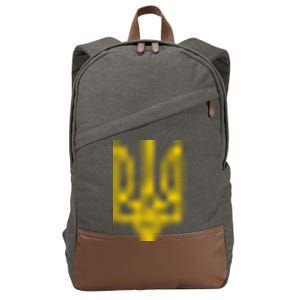 Zelensky Tryzub Green Long Sleeve Military Ukraine Zelenskyy Cotton Canvas Backpack