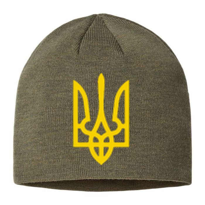 Zelensky Tryzub Green Long Sleeve Military Ukraine Zelenskyy Sustainable Beanie