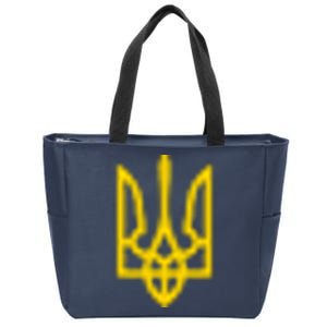 Zelensky Tryzub Green Long Sleeve Military Ukraine Zelenskyy Zip Tote Bag