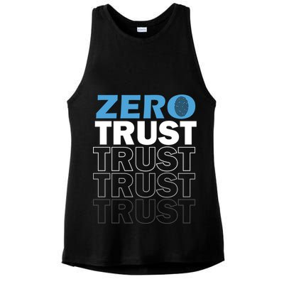 Zero Trust Hacking Cyber Security Programmer Developer Gift Ladies PosiCharge Tri-Blend Wicking Tank