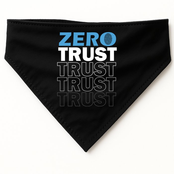 Zero Trust Hacking Cyber Security Programmer Developer Gift USA-Made Doggie Bandana