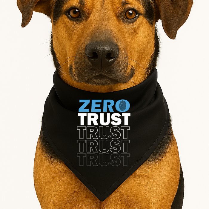Zero Trust Hacking Cyber Security Programmer Developer Gift USA-Made Doggie Bandana