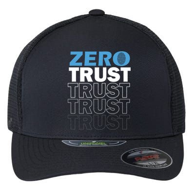 Zero Trust Hacking Cyber Security Programmer Developer Gift Flexfit Unipanel Trucker Cap